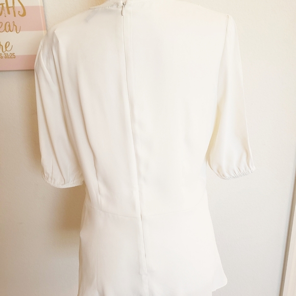 NWT White House Black Market white blouse … - Picture 4 of 6